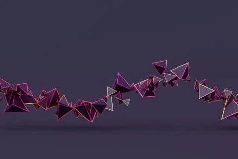 Abstract 3D Rendering of Geometric Shapes Stock-Illustration