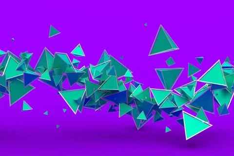 Abstract 3D Rendering of Geometric Shapes Illustrazione stock