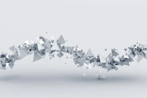 Abstract 3D Rendering of Geometric Shapes Illustrazione stock