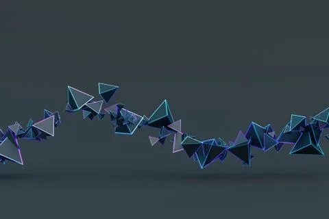 Abstract 3D Rendering of Geometric Shapes Illustrazione stock