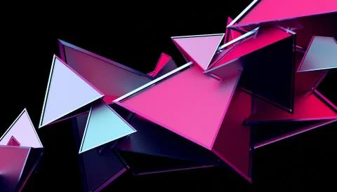 Abstract 3D Rendering of Geometric Shapes Illustrazione stock