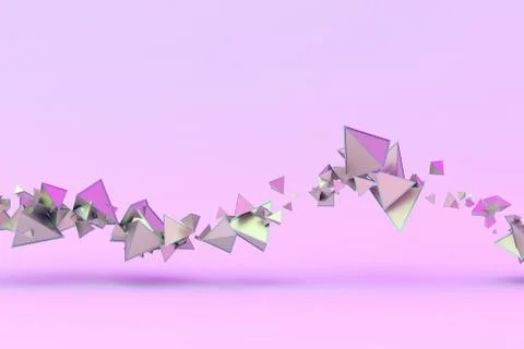 Abstract 3D Rendering of Geometric Shapes Stock Illustration