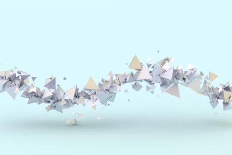 Abstract 3D Rendering of Geometric Shapes Illustrazione stock
