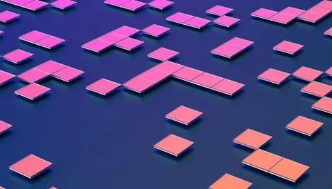 Abstract 3D Rendering of Geometric Surface Illustrazione stock