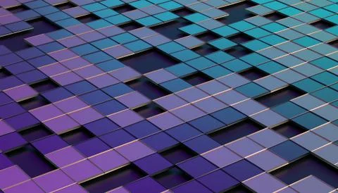 Abstract 3D Rendering of Geometric Surface 스톡 일러스트