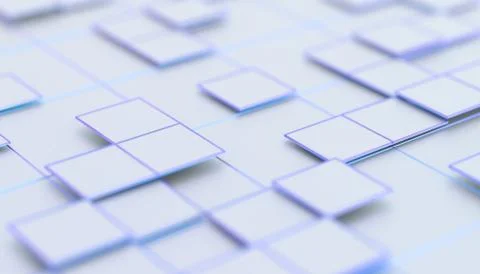 Abstract 3D Rendering of Geometric Surface Illustrazione stock