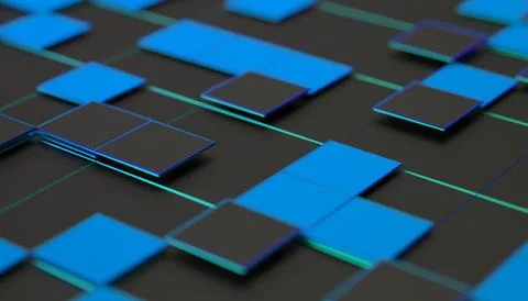 Abstract 3D Rendering of Geometric Surface Illustrazione stock