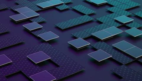 Abstract 3D Rendering of Geometric Surface Illustrazione stock