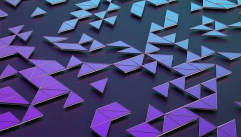 Abstract 3D Rendering of Geometric Surface Illustrazione stock