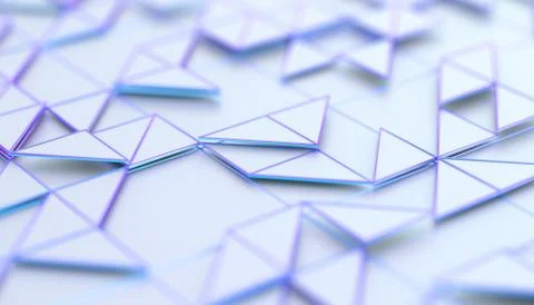 Abstract 3D Rendering of Geometric Surface Illustrazione stock