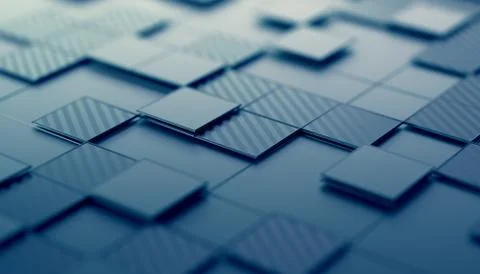 Abstract 3D Rendering of Geometric Surface Stock-Illustration