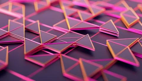Abstract 3D Rendering of Geometric Surface Illustrazione stock
