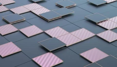 Abstract 3D Rendering of Geometric Surface Illustrazione stock