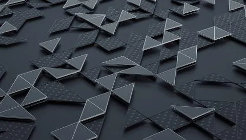 Abstract 3D Rendering of Geometric Surface Illustrazione stock