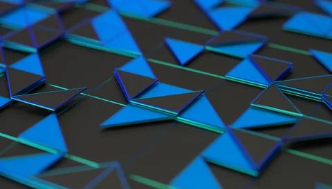 Abstract 3D Rendering of Geometric Surface Illustrazione stock