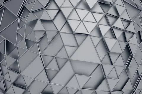 Abstract 3D Rendering of Geometric Surface Stock Illustration