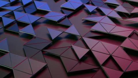 Abstract 3D Rendering of Geometric Surface Illustrazione stock