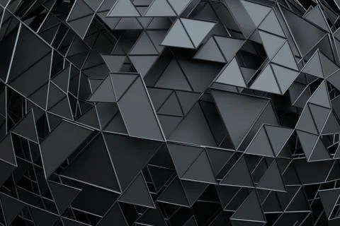 Abstract 3D Rendering of Geometric Surface Illustrazione stock