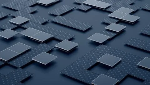 Abstract 3D Rendering of Geometric Surface Stock Illustration