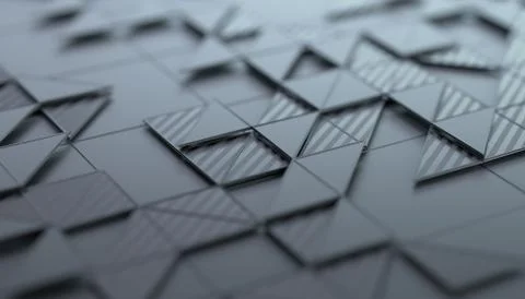 Abstract 3D Rendering of Geometric Surface Illustrazione stock