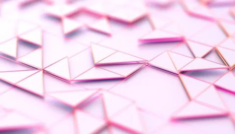 Abstract 3D Rendering of Geometric Surface Illustrazione stock