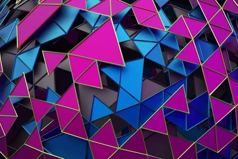 Abstract 3D Rendering of Geometric Surface Illustrazione stock