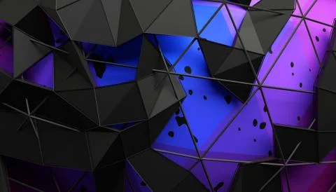 Abstract 3D Rendering of Geometric Surface Illustrazione stock