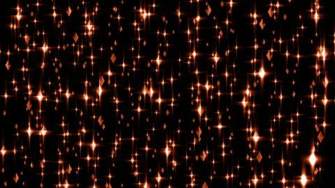 Abstract 3d rendering of gleaming orange diamond rows in the black background Illustrazione stock