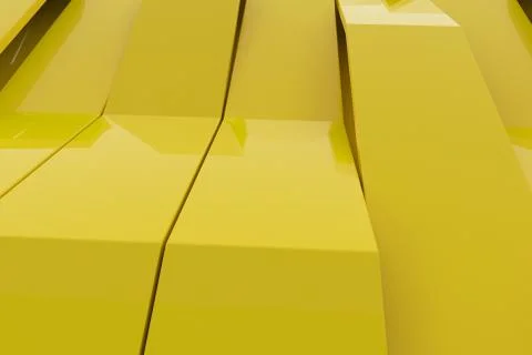 Abstract 3D rendering of gloss plastic waves Stock Illustration