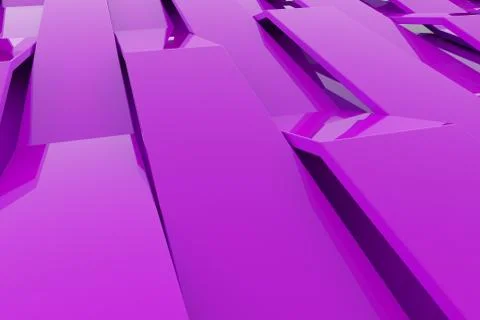 Abstract 3D rendering of gloss plastic waves Stock Illustration