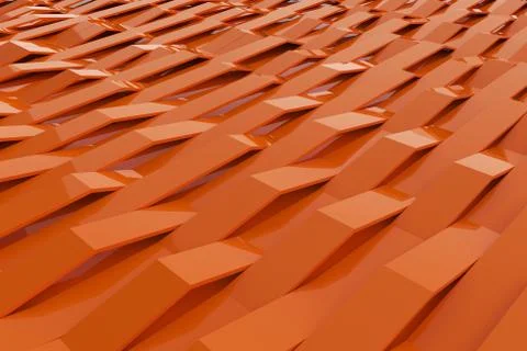 Abstract 3D rendering of gloss plastic waves Stock Illustration