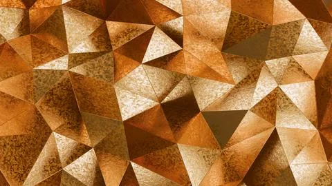 Abstract 3d rendering of golden surface Stockillustratie