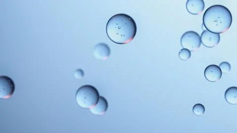 Abstract 3D rendering of hydration or oxygen bubbles. Clean and smooth style Stock Illustration