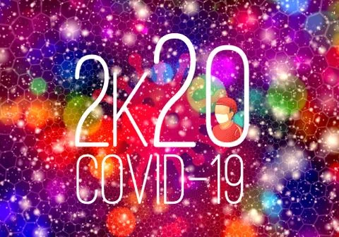 Abstract 3d rendering illustration of a 2020 Covid 19 coronavirus background Stock Illustration