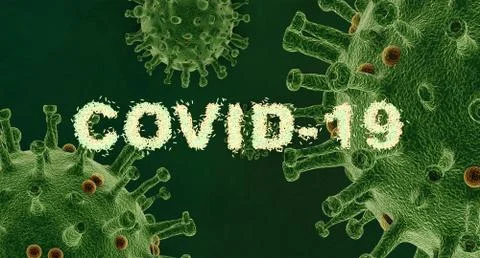 Abstract 3d rendering illustration of covid 19 coronavirus disease Stock Illustration