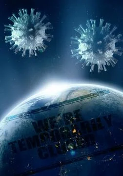 Abstract 3d rendering illustration for protect the globe is sick and business Stock Illustration