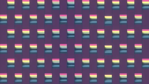 Abstract 3d rendering loop animation of moving rectangular shapes. 4K, UHD Stock Footage 152144976