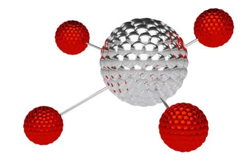 Abstract 3d rendering of low poly metal sphere with chaotic structure. Sci-fi 스톡 일러스트
