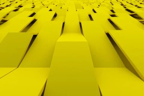 Abstract 3D rendering of matte plastic waves Stock Illustration