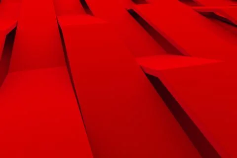 Abstract 3D rendering of matte plastic waves Stock Illustration