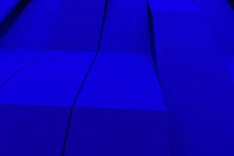 Abstract 3D rendering of matte plastic waves Stock Illustration