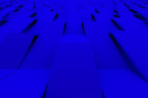 Abstract 3D rendering of matte plastic waves Stock Illustration