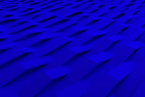 Abstract 3D rendering of matte plastic waves Stock Illustration