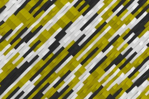 Abstract 3D rendering of matte plastic waves Stock Illustration