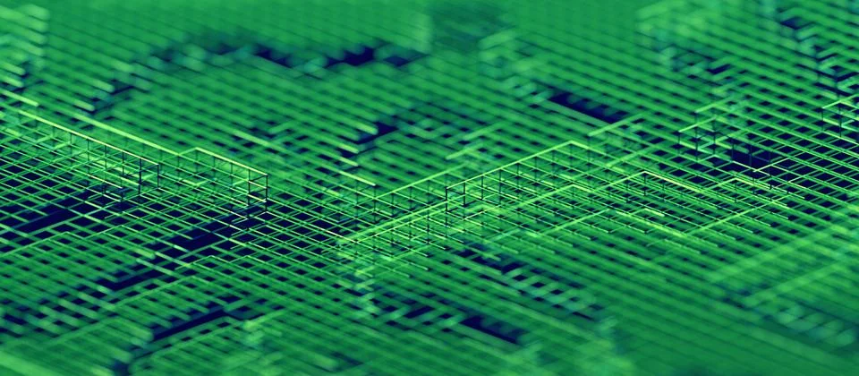 Abstract 3D Rendering of Modern Background Stock Illustration