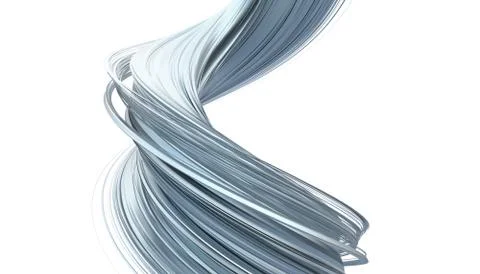 Abstract 3D Rendering of a Modern Shape Stock Illustration