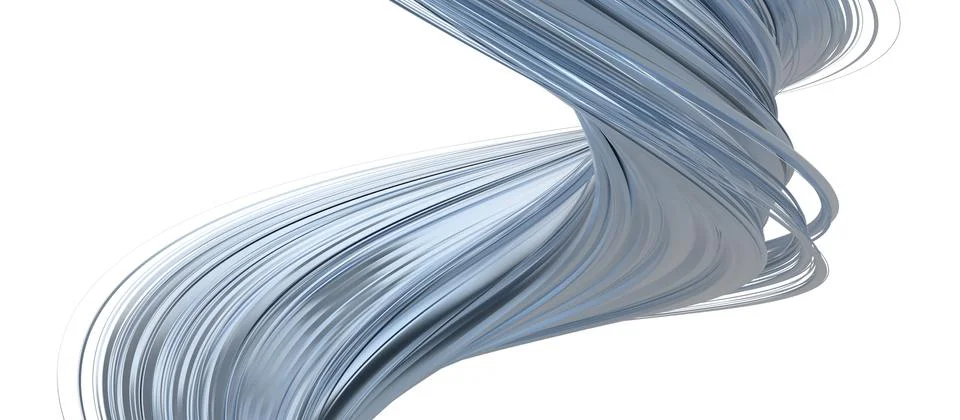 Abstract 3D Rendering of a Modern Shape Stock Illustration