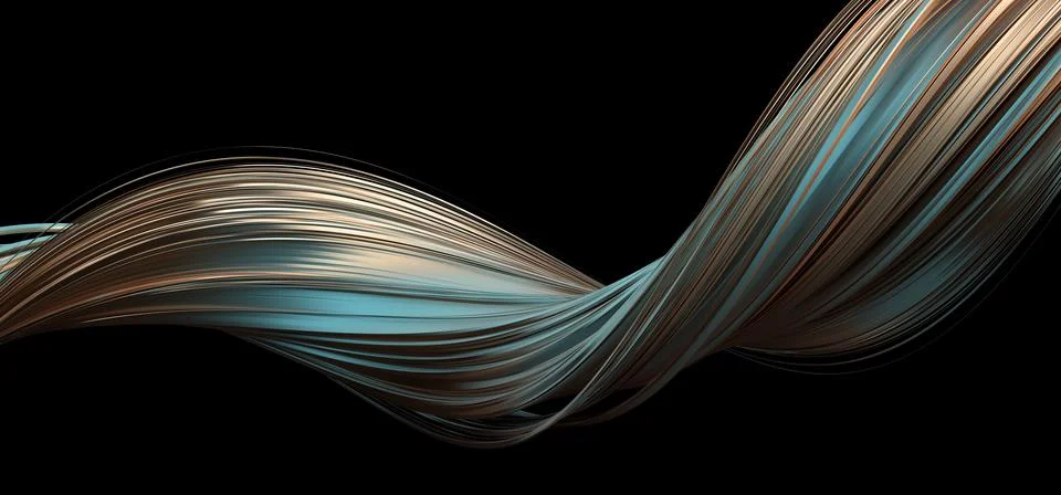 Abstract 3D Rendering of a Modern Shape Stock Illustration