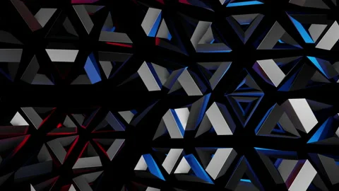 Abstract 3d Rendering Of Moving Geometric Shapes Stock Footage 139252494