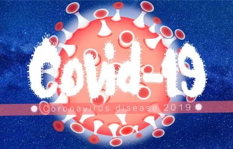 Abstract 3d rendering multicolored graphic illustration of new covid 19 coron Stock Illustration